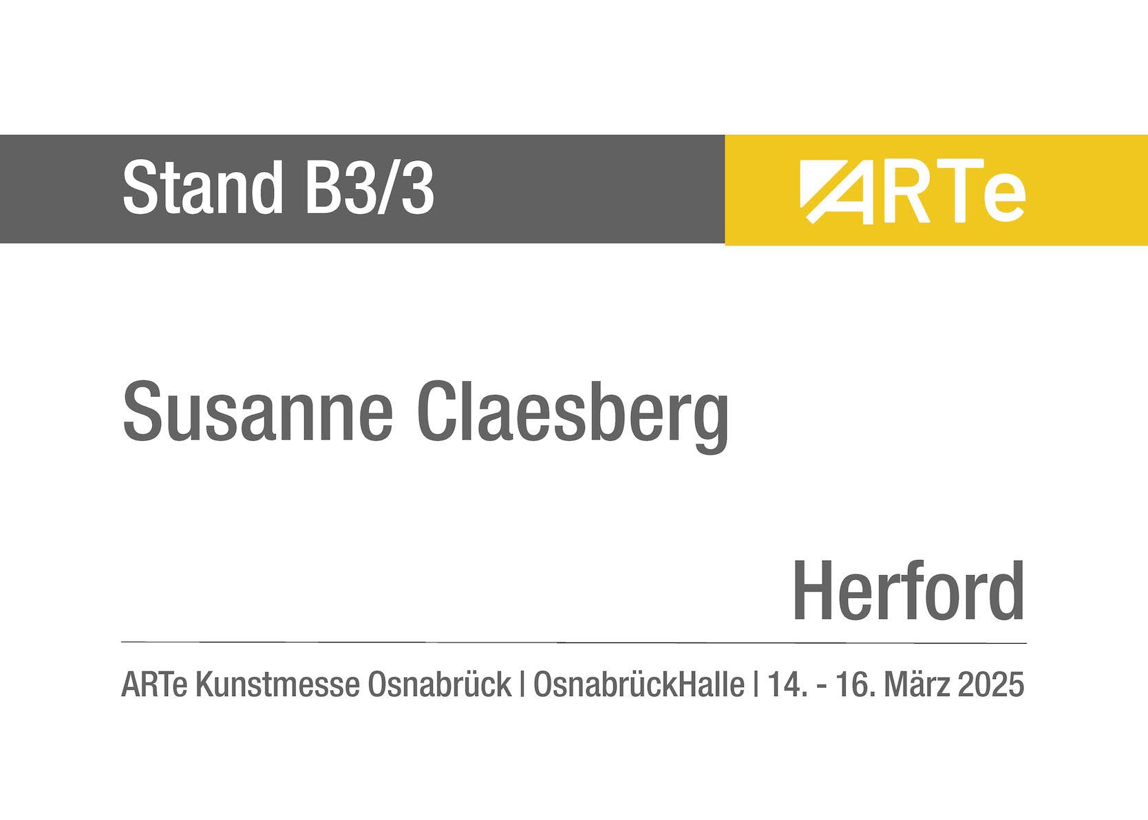 Zum Hallenplan ARTe Kunstmesse Osnabrück 2025