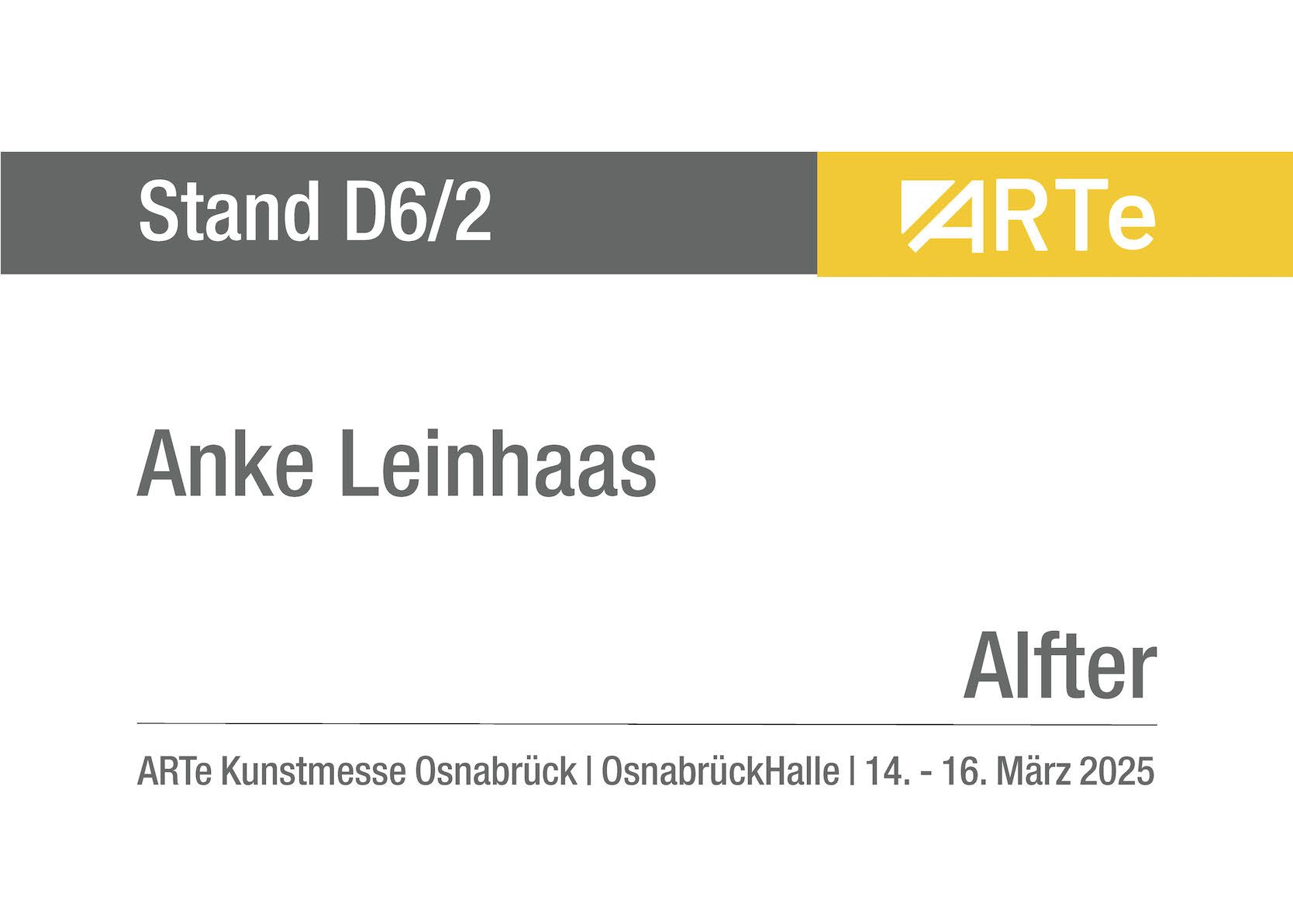 Zum Hallenplan ARTe Kunstmesse Osnabrück 2025