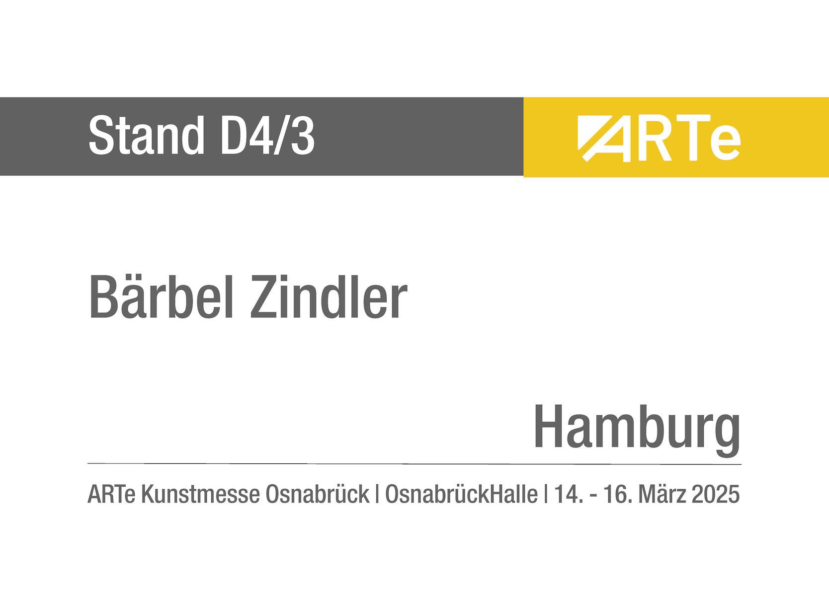 Zum Hallenplan ARTe Kunstmesse Osnabrück 2025